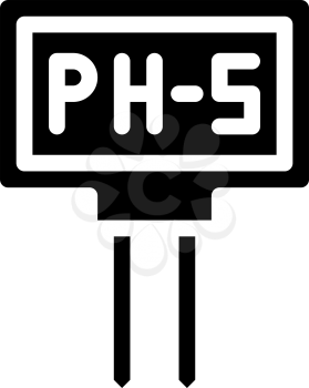 ph meter measuring equipment glyph icon vector. ph meter measuring equipment sign. isolated contour symbol black illustration