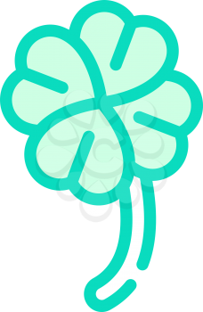 clover lucky color icon vector. clover lucky sign. isolated symbol illustration
