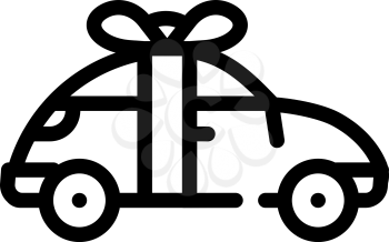 car raffle line icon vector. car raffle sign. isolated contour symbol black illustration