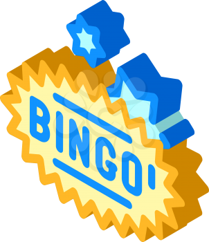 bingo game isometric icon vector. bingo game sign. isolated symbol illustration
