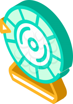 lottery wheel isometric icon vector. lottery wheel sign. isolated symbol illustration