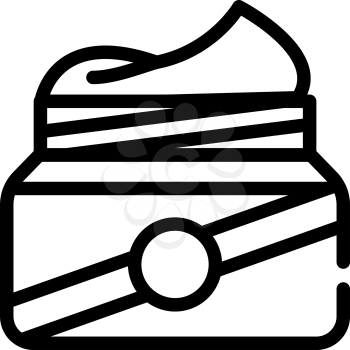 sunscreen cream container line icon vector. sunscreen cream container sign. isolated contour symbol black illustration