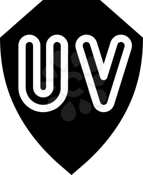 ultra violet uv protection glyph icon vector. ultra violet uv protection sign. isolated contour symbol black illustration