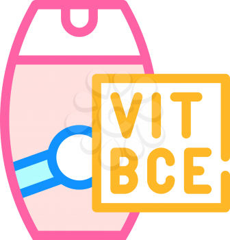 vitamin sunscreen cream color icon vector. vitamin sunscreen cream sign. isolated symbol illustration
