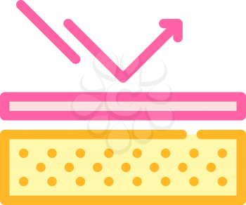 sunscreen protective skin layer color icon vector. sunscreen protective skin layer sign. isolated symbol illustration