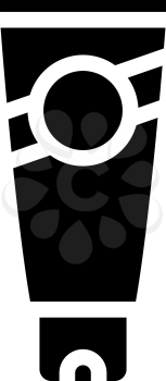 sunscreen tube glyph icon vector. sunscreen tube sign. isolated contour symbol black illustration