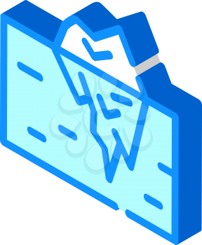 iceberg melting isometric icon vector. iceberg melting sign. isolated symbol illustration