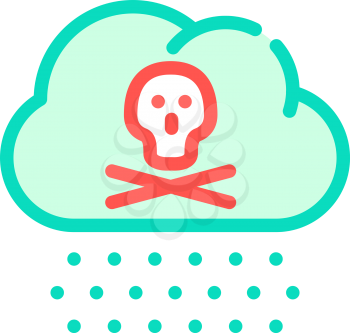 acid rain color icon vector. acid rain sign. isolated symbol illustration