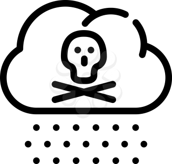 acid rain line icon vector. acid rain sign. isolated contour symbol black illustration