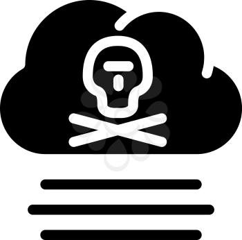 acid rain glyph icon vector. acid rain sign. isolated contour symbol black illustration