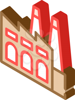 factory environmental pollution isometric icon vector. factory environmental pollution sign. isolated symbol illustration