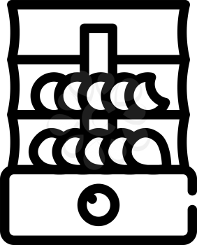 dryer for vegetables and fruits line icon vector. dryer for vegetables and fruits sign. isolated contour symbol black illustration