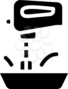 mixer kitchen tool glyph icon vector. mixer kitchen tool sign. isolated contour symbol black illustration