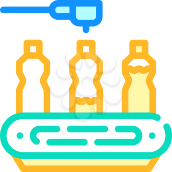 spill conveyor color icon vector. spill conveyor sign. isolated symbol illustration