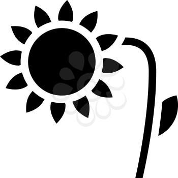 sunflower plant glyph icon vector. sunflower plant sign. isolated contour symbol black illustration