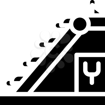 sorting line glyph icon vector. sorting line sign. isolated contour symbol black illustration
