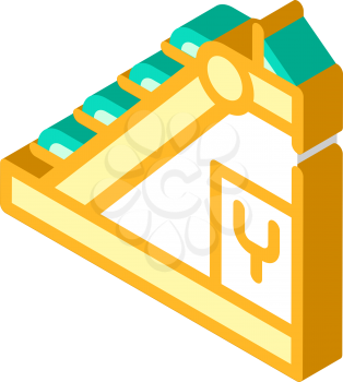 sorting line isometric icon vector. sorting line sign. isolated symbol illustration