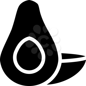 avocado vegetable glyph icon vector. avocado vegetable sign. isolated contour symbol black illustration