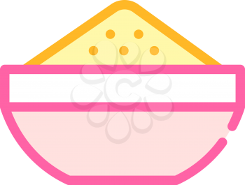 cool porridge color icon vector. cool porridge sign. isolated symbol illustration