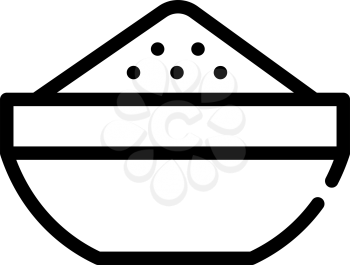 cool porridge line icon vector. cool porridge sign. isolated contour symbol black illustration