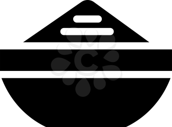 cool porridge glyph icon vector. cool porridge sign. isolated contour symbol black illustration