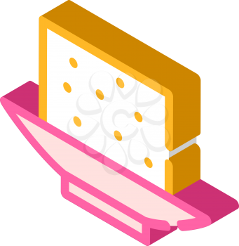 tofu cheese isometric icon vector. tofu cheese sign. isolated symbol illustration