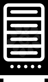 data center server glyph icon vector. data center server sign. isolated contour symbol black illustration