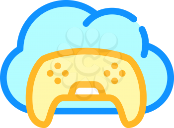 game safe cloud color icon vector. game safe cloud sign. isolated symbol illustration