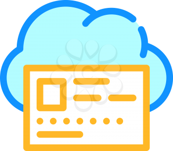 profile account inforamtion cloud storage color icon vector. profile account inforamtion cloud storage sign. isolated symbol illustration