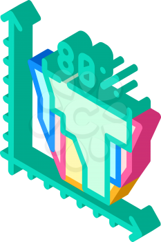 marketing analytics isometric icon vector. marketing analytics sign. isolated symbol illustration