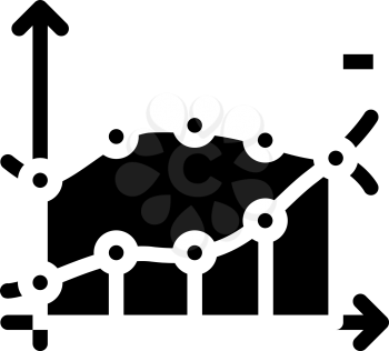 statistical data analysis glyph icon vector. statistical data analysis sign. isolated contour symbol black illustration