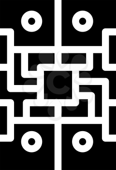 universal platform for robotics glyph icon vector. universal platform for robotics sign. isolated contour symbol black illustration