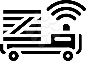 automation transportation car glyph icon vector. automation transportation car sign. isolated contour symbol black illustration