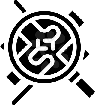 wire break research glyph icon vector. wire break research sign. isolated contour symbol black illustration