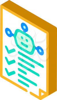 robot task list isometric icon vector. robot task list sign. isolated symbol illustration
