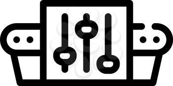 conveyor settings line icon vector. conveyor settings sign. isolated contour symbol black illustration