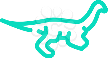 gallimimus dinosaur color icon vector. gallimimus dinosaur sign. isolated symbol illustration