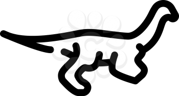 gallimimus dinosaur line icon vector. gallimimus dinosaur sign. isolated contour symbol black illustration