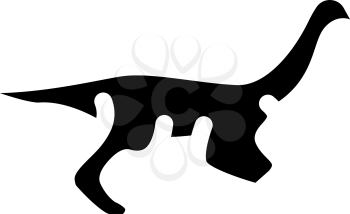 gallimimus dinosaur glyph icon vector. gallimimus dinosaur sign. isolated contour symbol black illustration