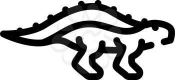 gastonia dinosaur line icon vector. gastonia dinosaur sign. isolated contour symbol black illustration