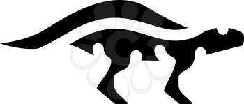 gastonia dinosaur glyph icon vector. gastonia dinosaur sign. isolated contour symbol black illustration