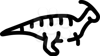 parasaurolophus dinosaur line icon vector. parasaurolophus dinosaur sign. isolated contour symbol black illustration