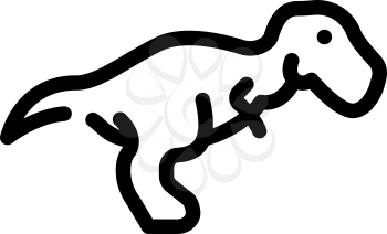 tyrannosaurus dinosaur line icon vector. tyrannosaurus dinosaur sign. isolated contour symbol black illustration