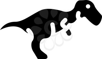 tyrannosaurus dinosaur glyph icon vector. tyrannosaurus dinosaur sign. isolated contour symbol black illustration