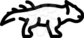 leptoceratops dinosaur line icon vector. leptoceratops dinosaur sign. isolated contour symbol black illustration