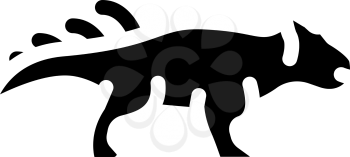 leptoceratops dinosaur glyph icon vector. leptoceratops dinosaur sign. isolated contour symbol black illustration