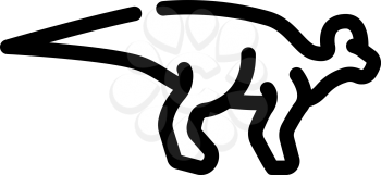 lambeosaurus dinosaur line icon vector. lambeosaurus dinosaur sign. isolated contour symbol black illustration