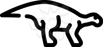 iguanodon dinosaur line icon vector. iguanodon dinosaur sign. isolated contour symbol black illustration