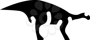 iguanodon dinosaur glyph icon vector. iguanodon dinosaur sign. isolated contour symbol black illustration
