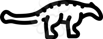 ankylosaurus dinosaur line icon vector. ankylosaurus dinosaur sign. isolated contour symbol black illustration